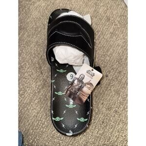 Disney‎ Ground up Star Wars The Mandalorian Baby Yoda Adult Sandal Slides Size 9